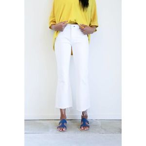 AMO Kick Crop Jean White Sea Salt 27
